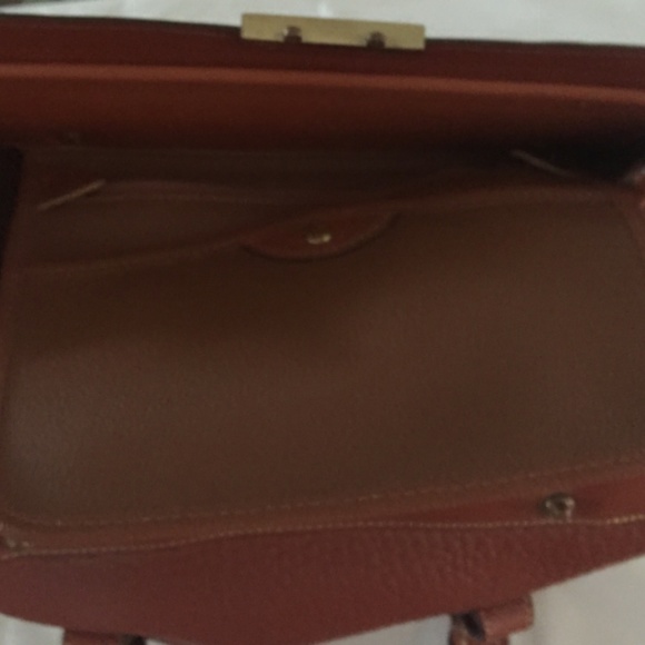 Dooney & Bourke Chestnut Leather Satchel - Picture 3 of 5
